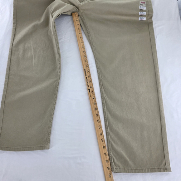 Casual Utility Levi’s 502 Taper Big & Tall Pants Men’s 48x32 Stretch Khaki Twill - Picture 9 of 14